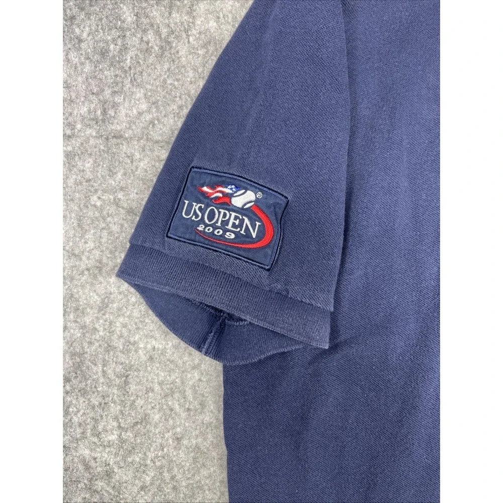 Polo‎ Ralph Lauren US Open 2009 Shirt Men XXL Blue Big Pony Patch Tennis